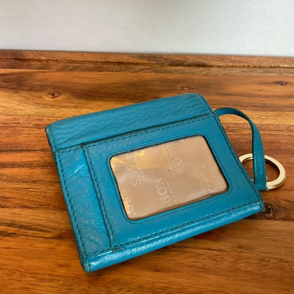 Michael Kors Blue Leather Wallet key chain